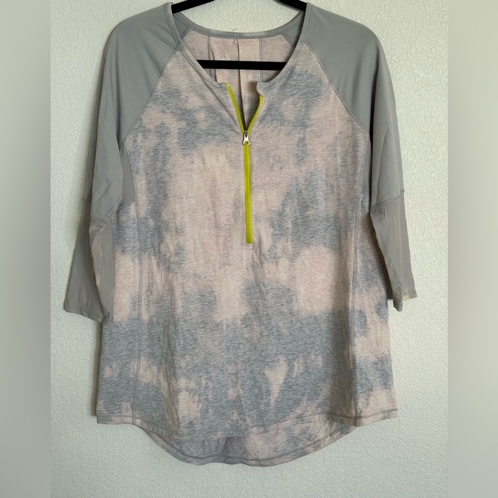 lululemon athletica Gray & Blush Tie-Dye Quarter-Zip Pullover